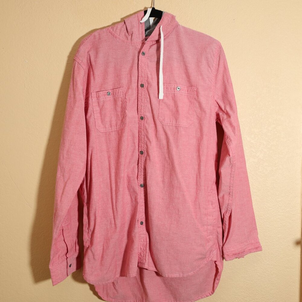 Jiberish Pink Hooded Button Up (XXL)